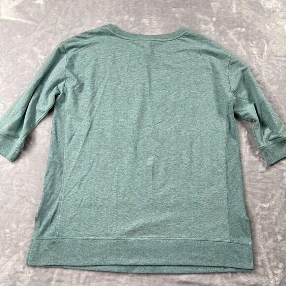 Chico's Zenergy Tunic 2 (12/14) Ribbed Trim Soft Cotton Modal Blend Crew Neck - Picture 4 of 13